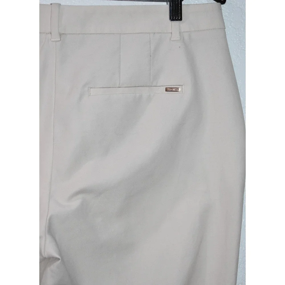 White House Black Market 12 Embroidered THE STRAIGHT CROP Stretch Ivory Cream - Picture 9 of 16